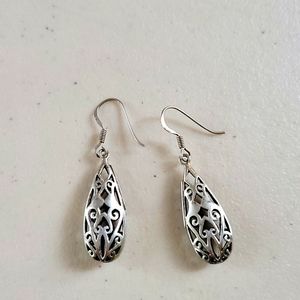 Sterling Silver 925 Filigree Drop Earrings